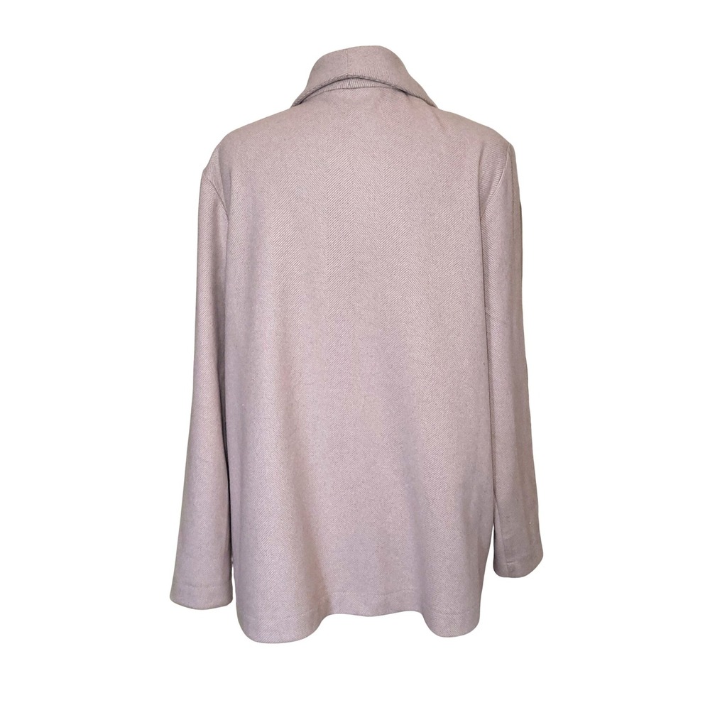 BB Dakota Dusty Rose Pink Herringbone Shawl Collar Open Front Cardigan Jacket XL - Picture 4 of 11